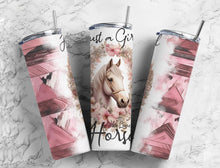 Load image into Gallery viewer, Just A GIrl/20oz. Tumble/ Auntie Lolo's Creations