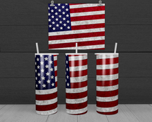 Load image into Gallery viewer, American Flag/ We The People  20 oz. Sublimation Tumbler
